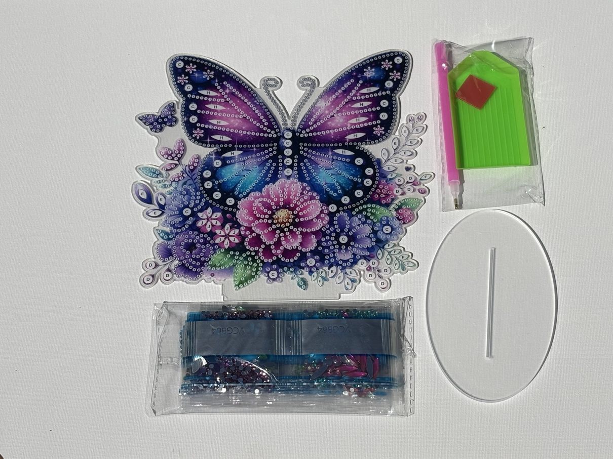 Diamond painting Skrivebordsdekoration (Sommerfugle)