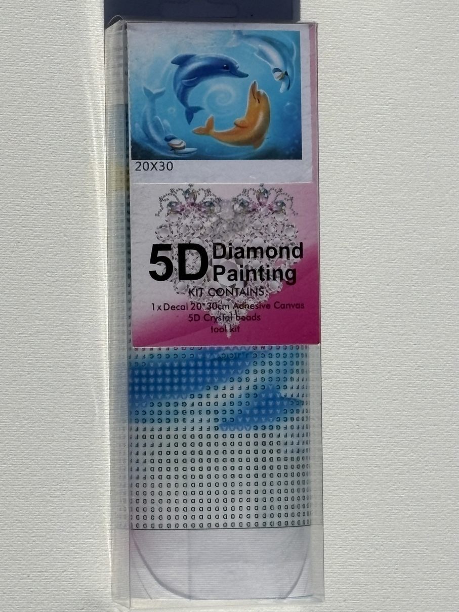 Diamond painting Delfiner (20 x 30 cm)