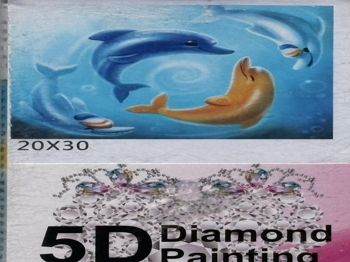 Diamond painting Delfiner (20 x 30 cm)