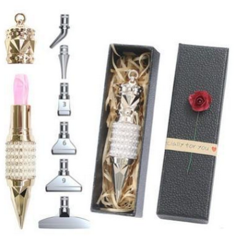 Luksus pen med 6 metal hoveder i metal