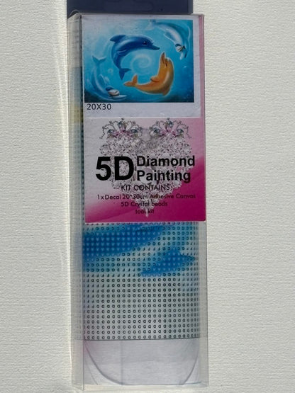 Diamond painting Delfiner (20 x 30 cm)