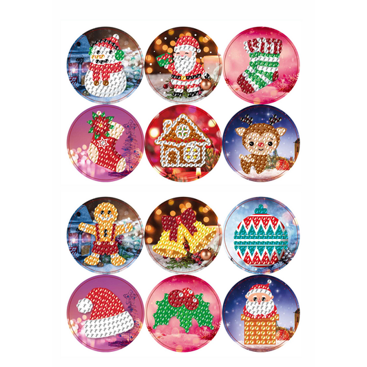 Diamond painting stickers ( Jul 12stk runde )