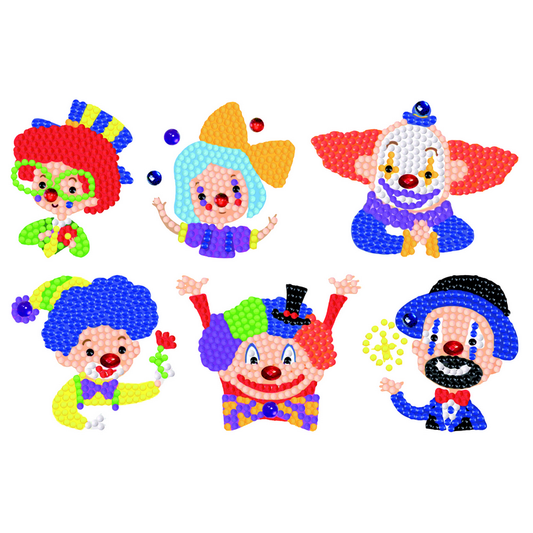 Diamond painting stickers ( klovne )